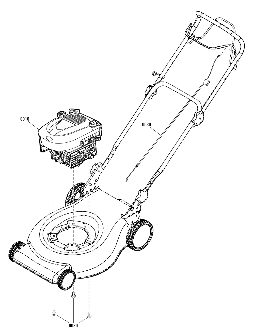 Engine Group (881613) Diagram and Parts List for 881559 (MXU16550E-550E Series)(2012) Briggs and Stratton Lawn Mower